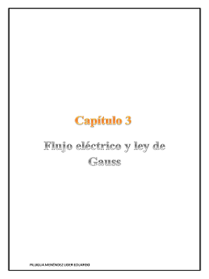 Capítulo 3 - Flujo eléctrico y ley de Gauss